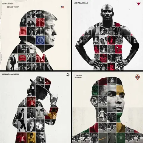 Tribute Poster | Dual Exposure Photo-Grid Composite - copy paste viral AI prompt