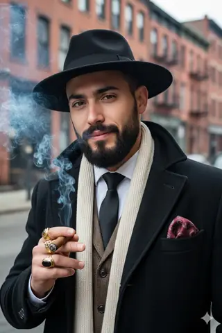 Vintage Gentleman City Portrait - copy paste viral AI prompt