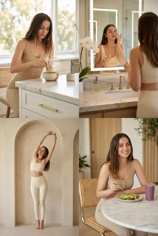 Wellness Lifestyle Collage - copy paste viral AI prompt
