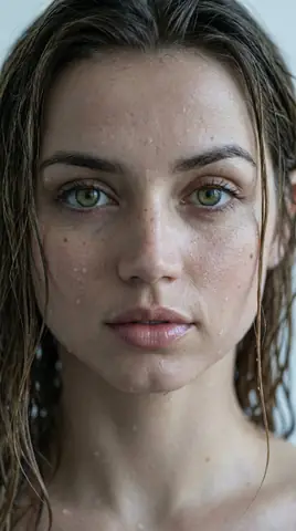 Wet Skin Editorial Portrait - copy paste viral AI prompt
