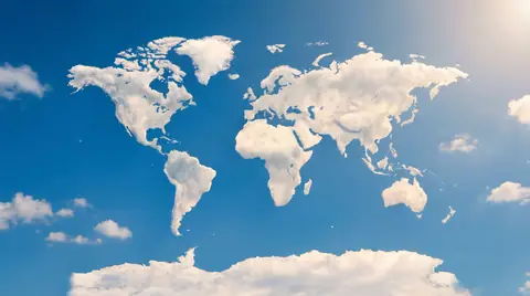 World Map Cloud Formation - copy paste viral AI prompt
