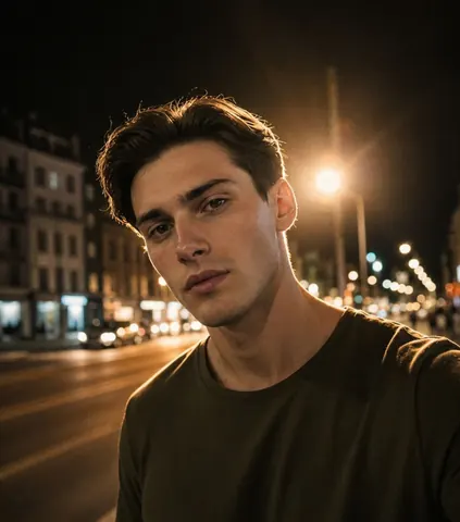 Ultra Realistic Young Man Café Portrait - Stable Diffusion copy paste AI prompt example for cinematic, portrait