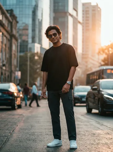 Urban Golden Hour Cinematic Street Portrait AI Prompt for Gemini