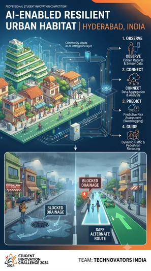 AI Resilient Urban Habitat Poster - copy paste on Gemini AI