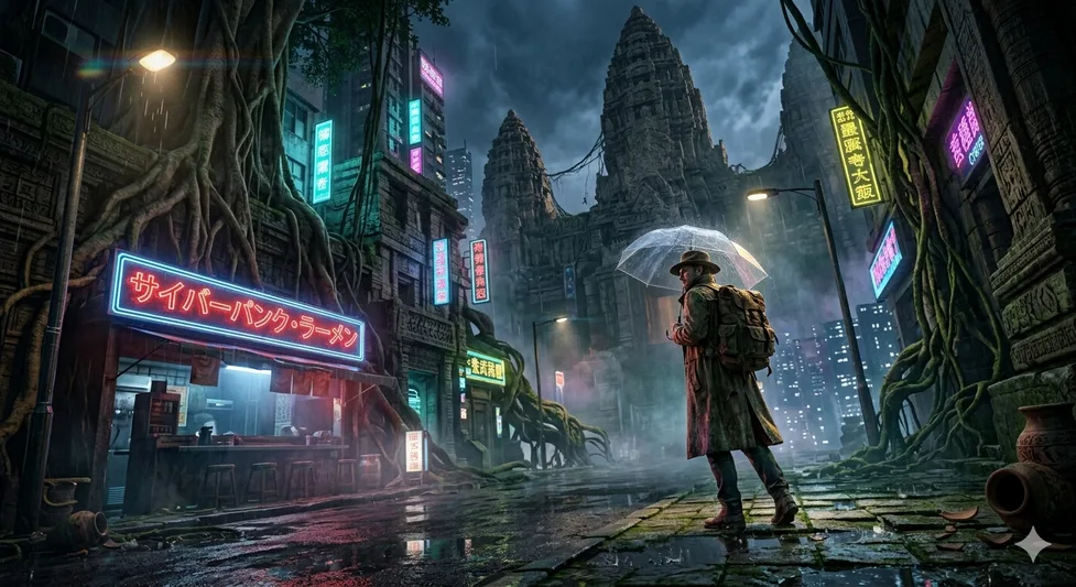 Nero noir cityscape - copy paste on Gemini AI