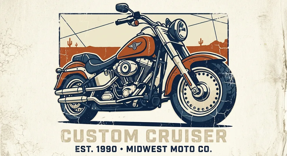 The 90s Cruiser Motorcycle - copy paste on Gemini AI