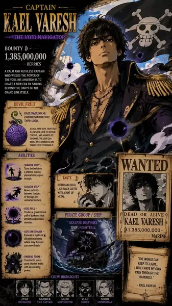 One Piece Bounty Poster Generator - copy paste viral AI photo prompt preview for Google Gemini and Bing Image Creator