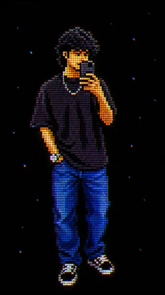 Pixel Art Style Image Generator - copy paste viral AI photo prompt preview for Google Gemini and Bing Image Creator