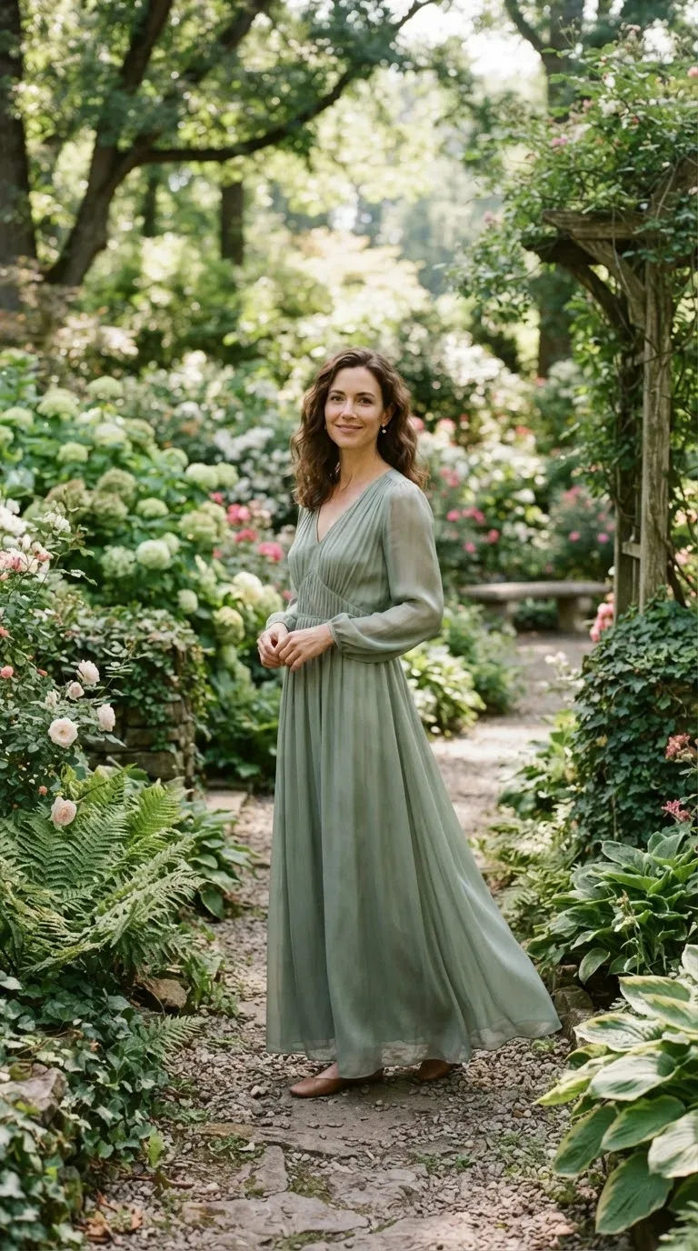 Timeless Elegance Cinematic Botanical Garden Portrait AI Photo Prompt preview example result