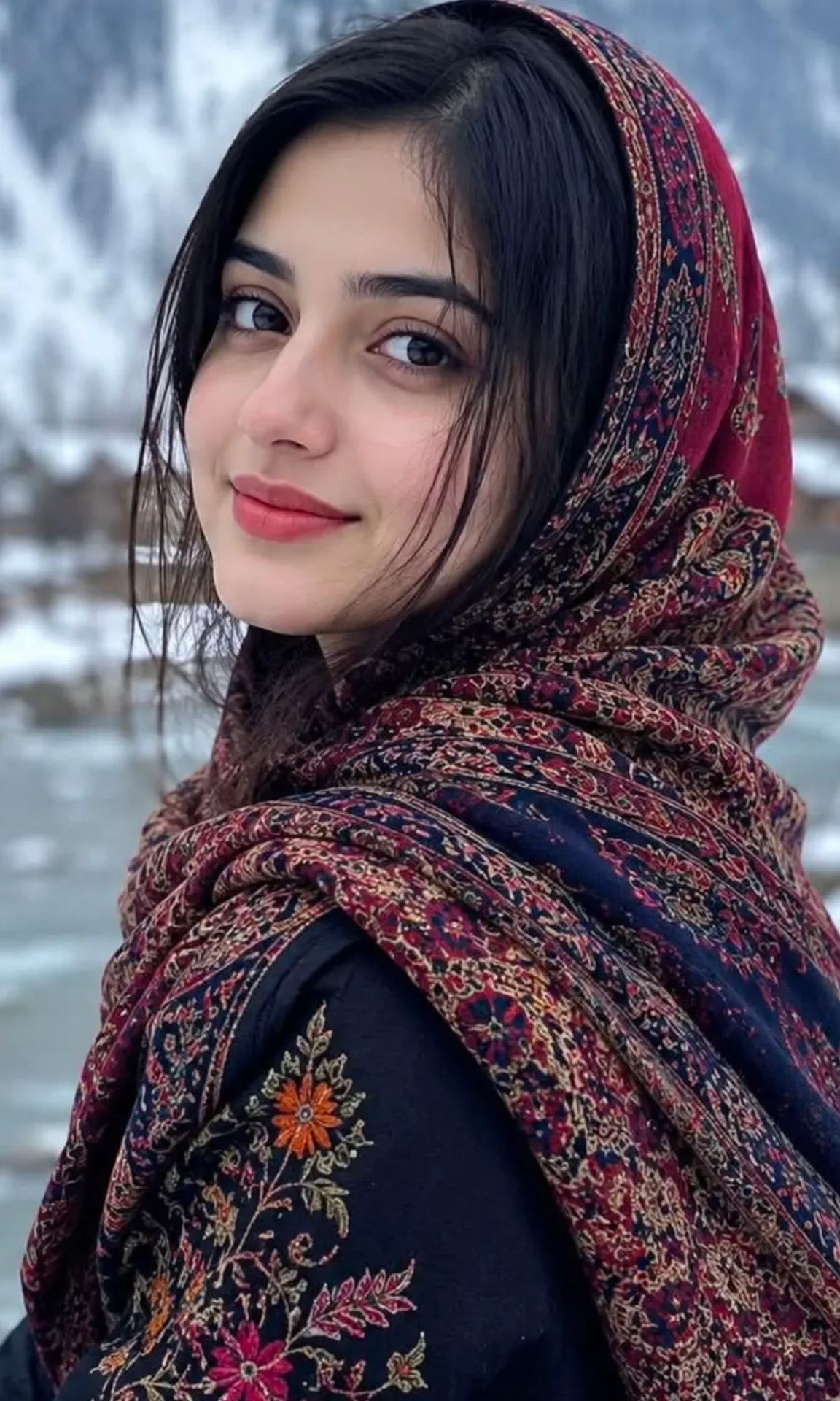 Traditional Himalayan Beauty Portrait AI Photo Prompt preview example result