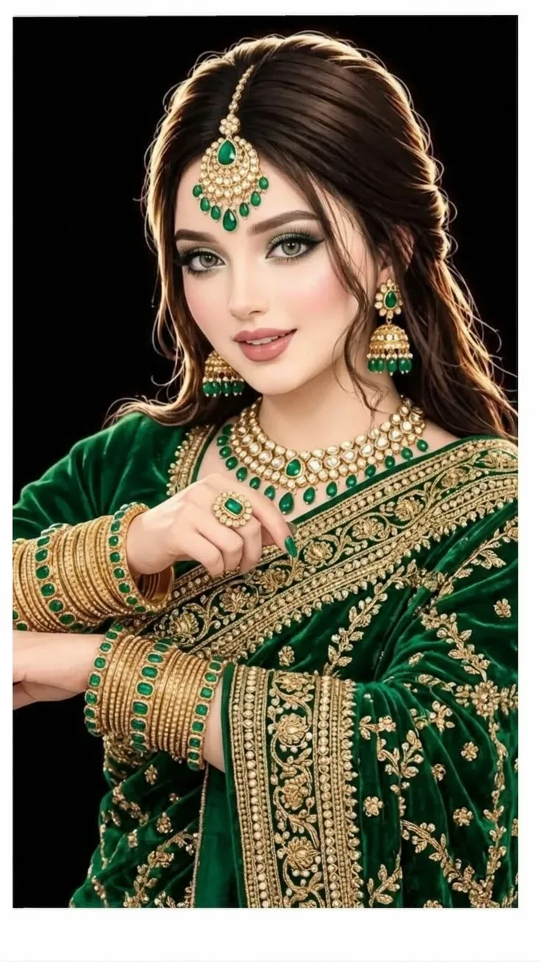 Traditional Indian Saree AI Photo Prompt Edition 10 preview example result