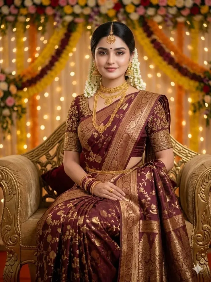 Traditional Indian Saree AI Photo Prompt Edition 12 preview example result