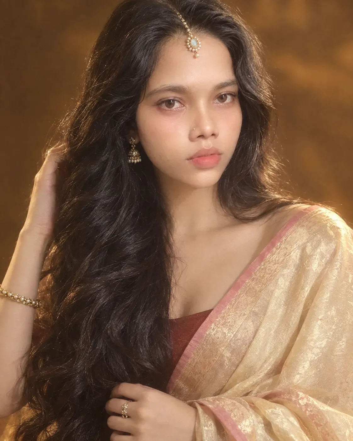 Traditional Indian Saree AI Photo Prompt Edition 13 preview example result