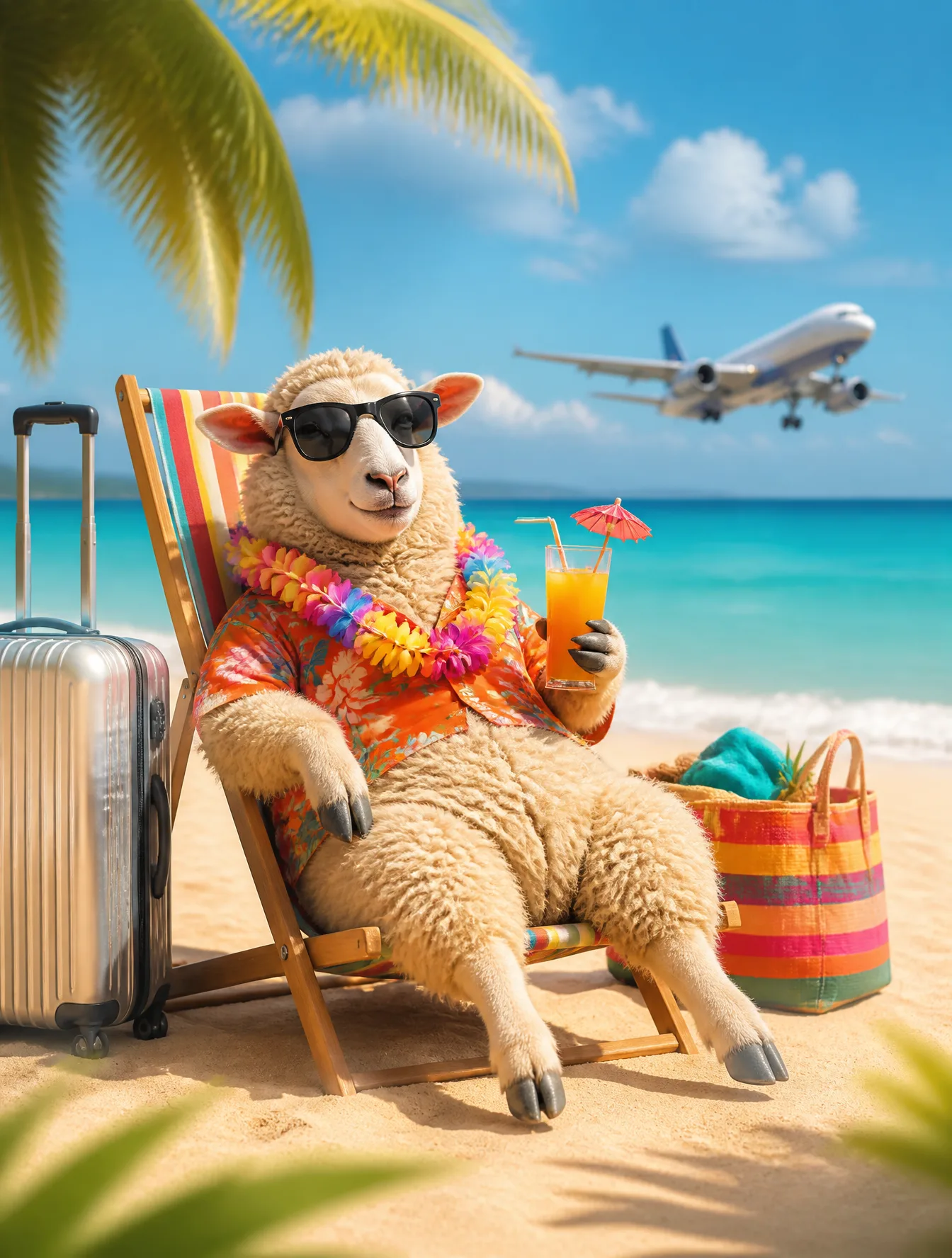 Tropical Eid Vacation Scene Featuring A AI Photo Prompt generated preview