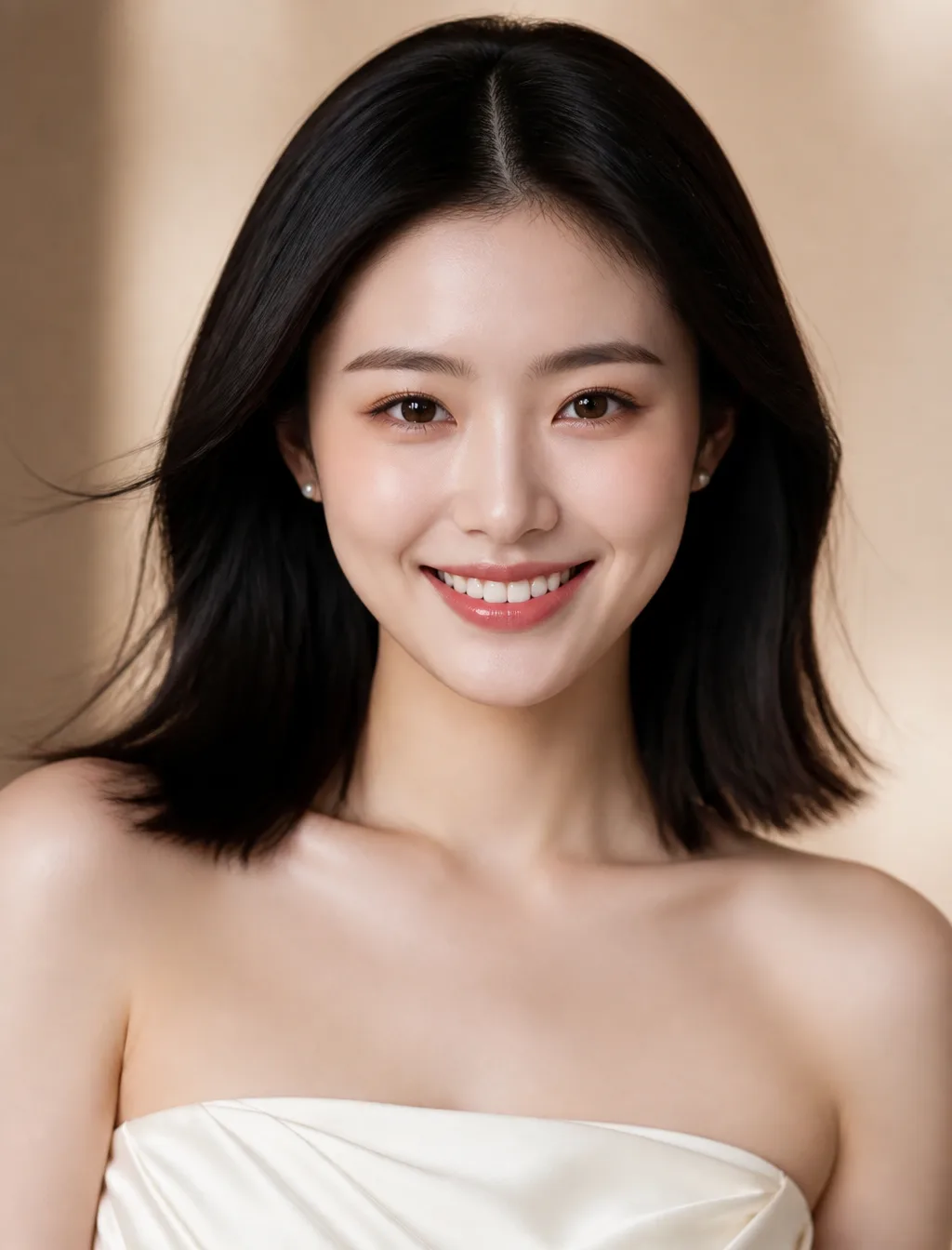 Ultra- Beauty Portrait Of A Fictional East Asian Woman AI Photo Prompt generated preview