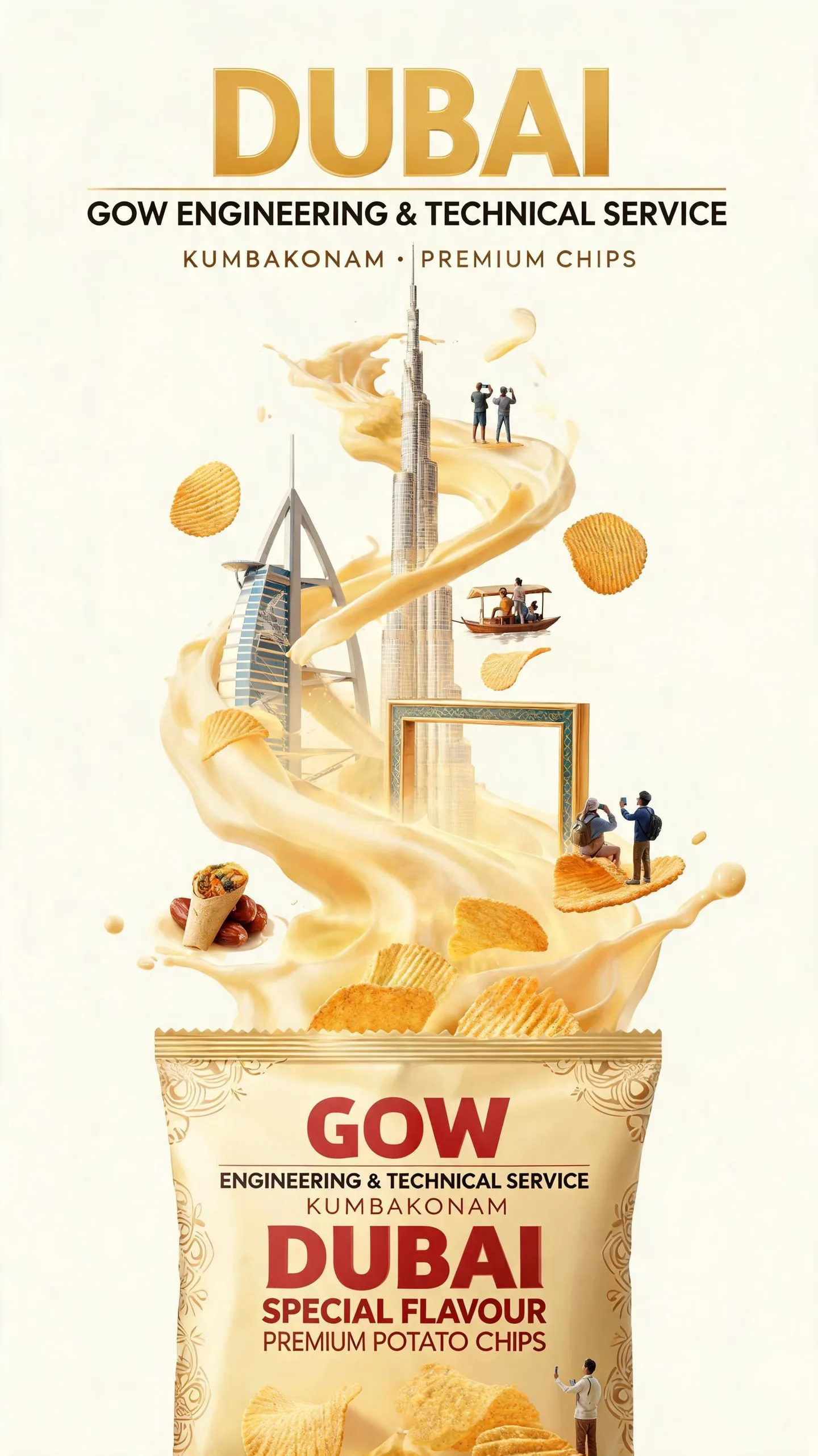 Ultra-Detailed Premium Travel-Food Advertisement Poster For [Dubai] AI Photo Prompt generated preview