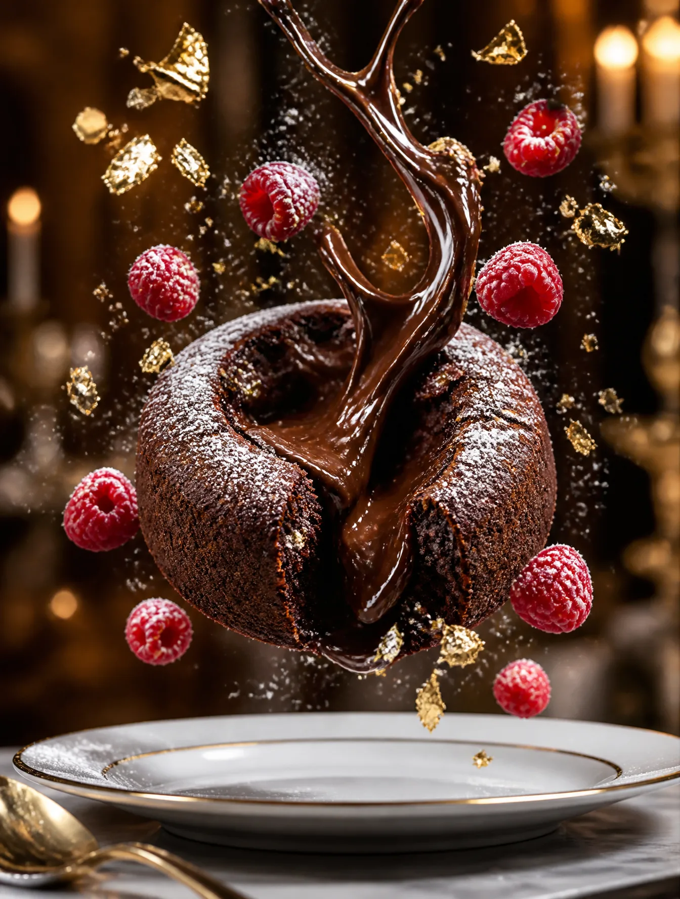 Ultra-Detailed Shot Of A Decadent Chocolate AI Photo Prompt generated preview
