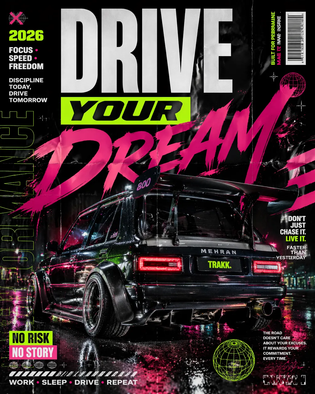 Ultra-Premium Automotive Streetwear Poster Design Featuring AI Photo Prompt generated preview
