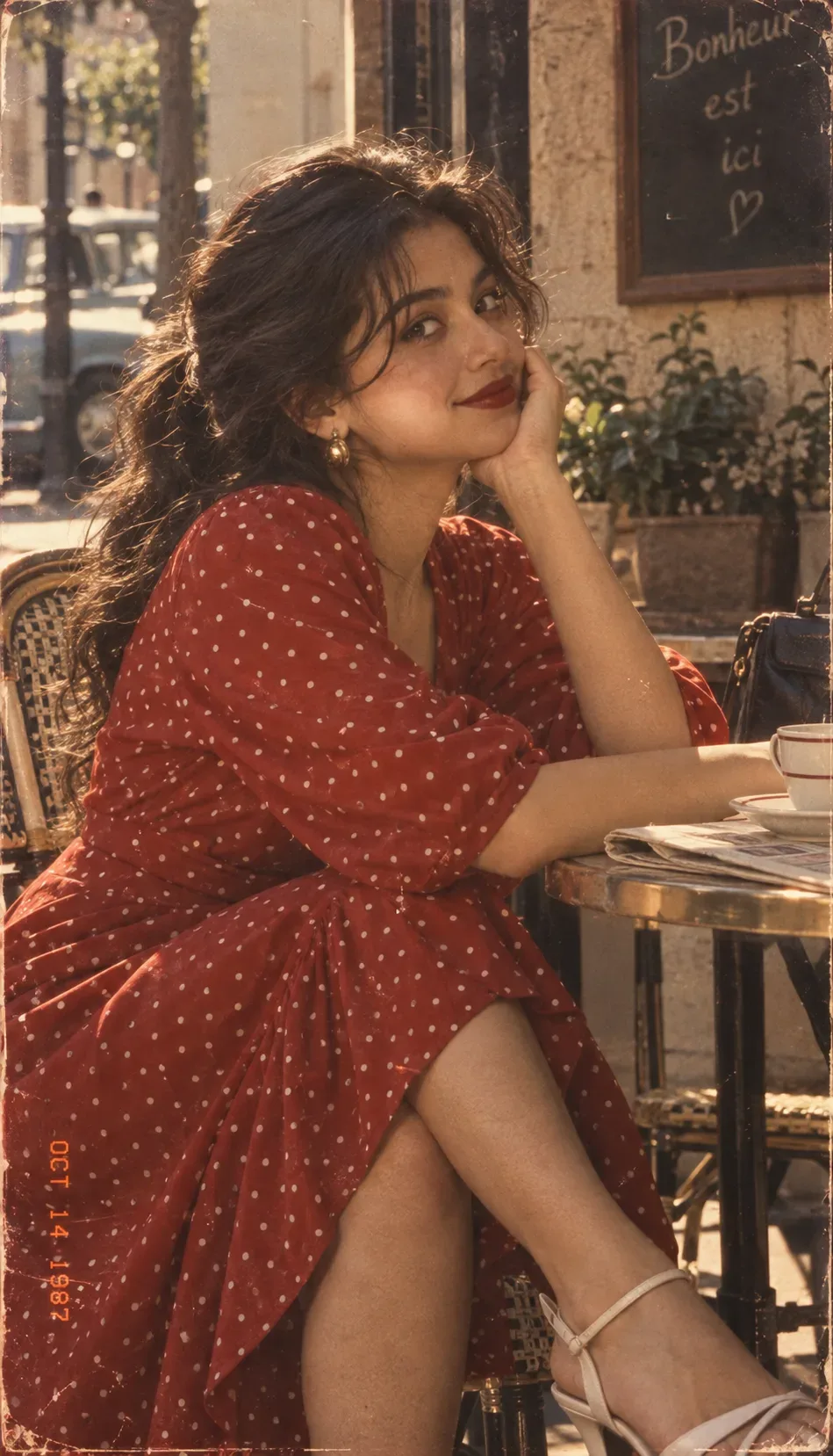 Ultra Realistic Cinematic 80s Retro Vintage Close Up Portrait AI Photo Prompt preview example result
