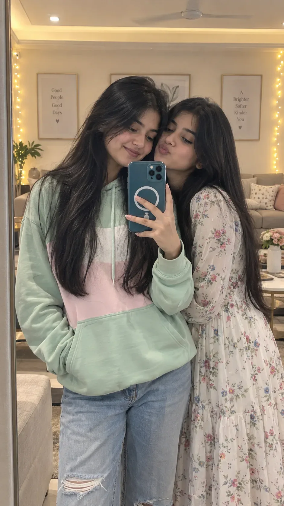 Ultra Realistic Cinematic Best Friends Portrait AI Photo Prompt preview example result