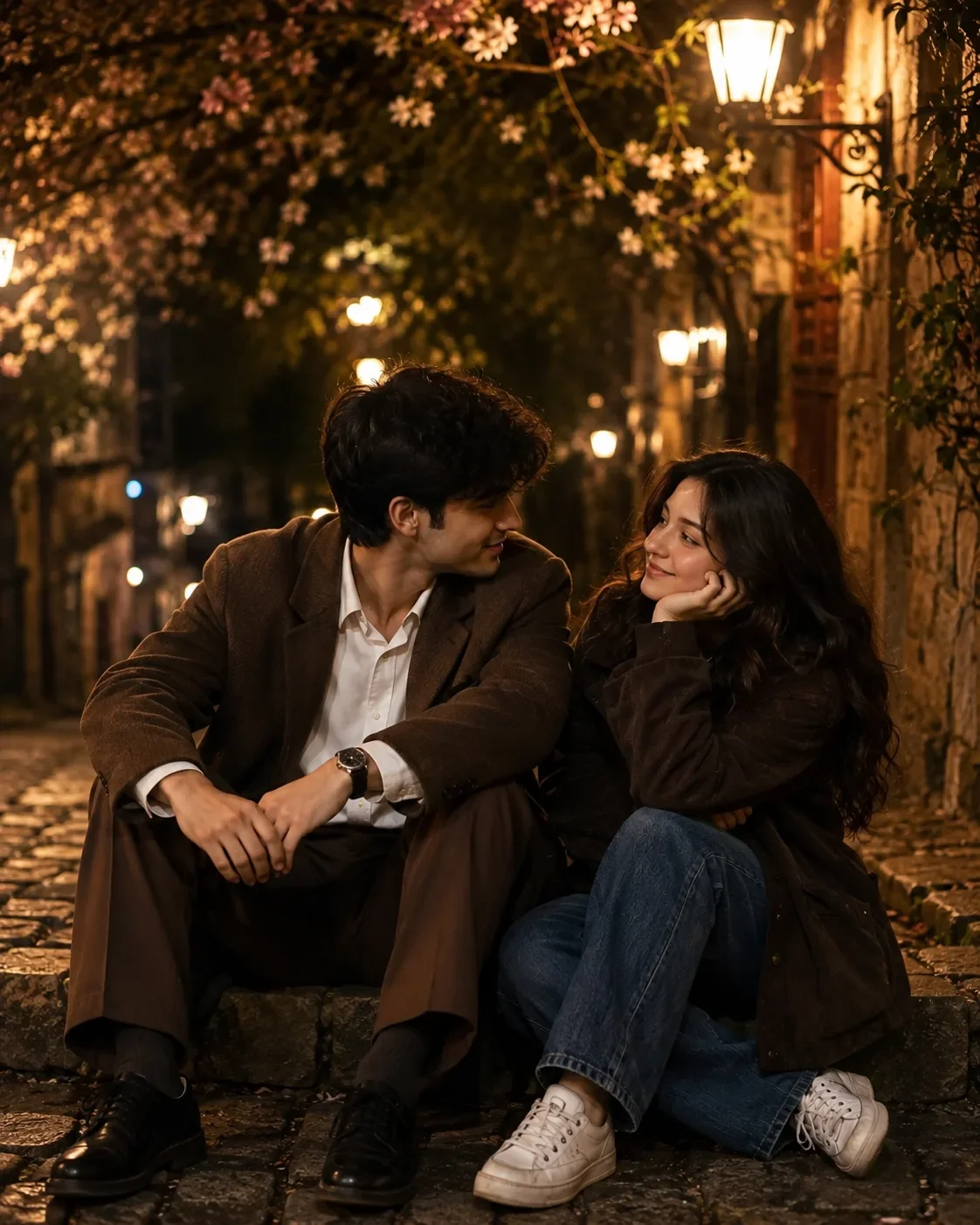 Ultra Realistic Cinematic Evening Scene Portrait With Your Girlfriend AI Photo Prompt preview example result