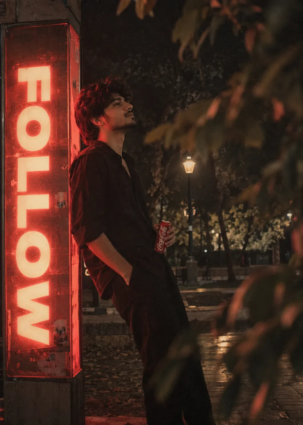 Ultra Realistic Cinematic Night Street Photograph AI Photo Prompt preview example result