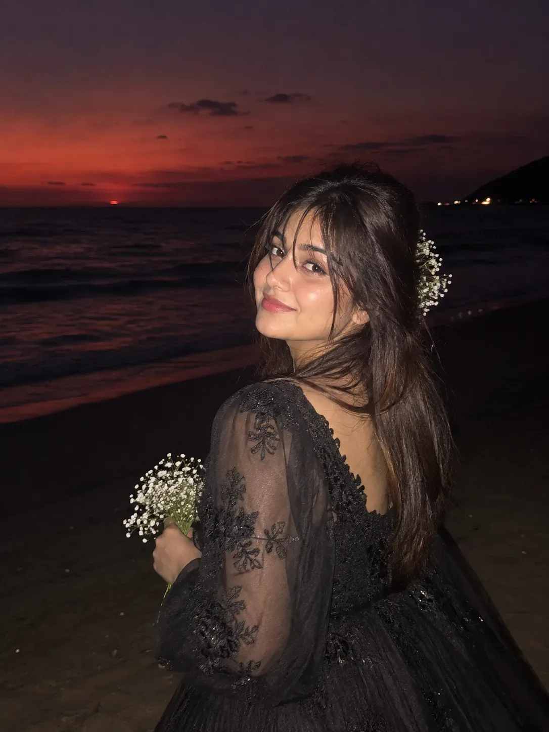 Ultra Realistic Cinematic Night Time Portrait Of A Young Girl AI Photo Prompt preview example result