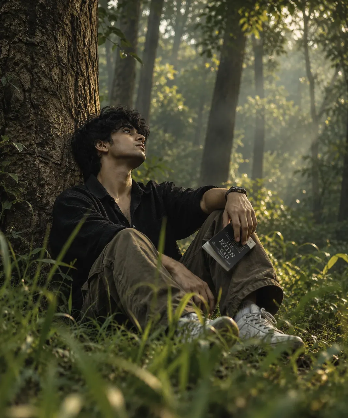 Ultra Realistic Cinematic Portrait Of A Boy In A Forest AI Photo Prompt preview example result