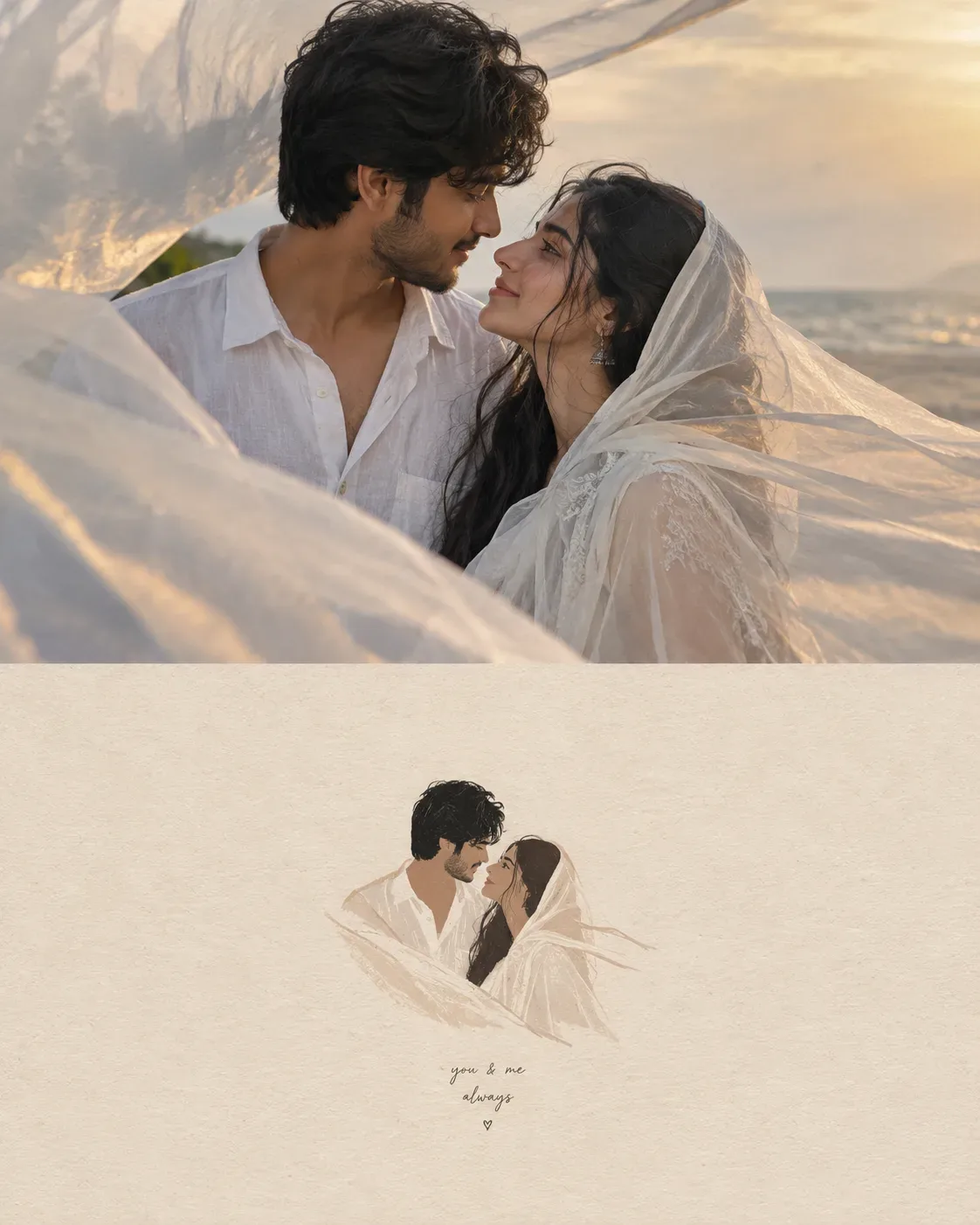 Ultra Realistic Cinematic Portrait Of A Young Couple AI Photo Prompt Edition 9 preview example result