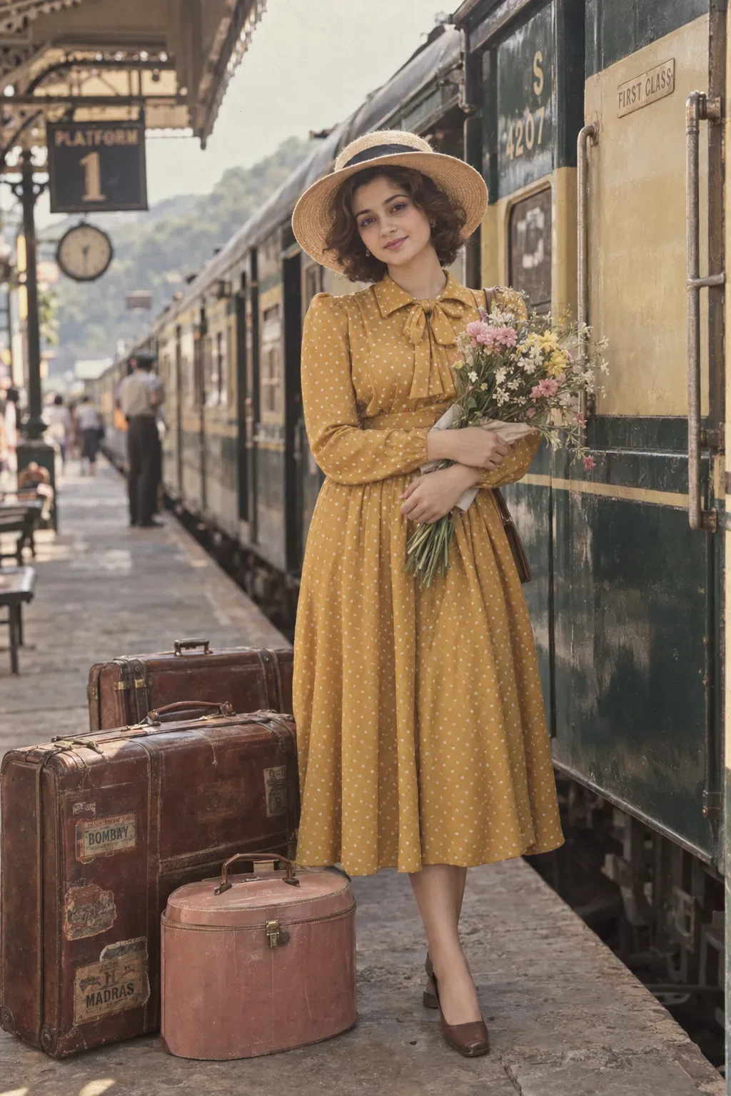 Ultra Realistic Cinematic Retro Portrait Of A Young Lady AI Photo Prompt preview example result