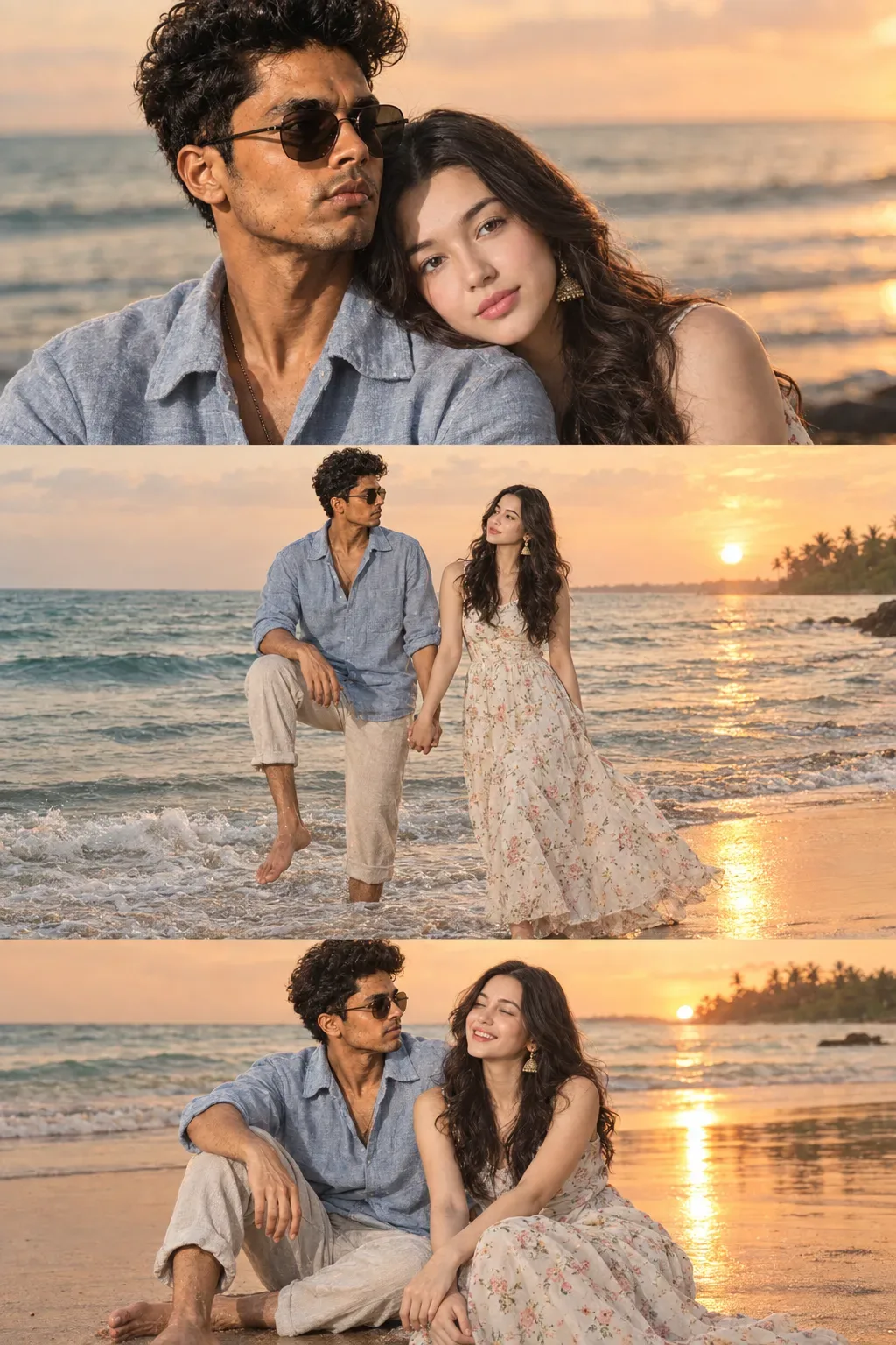 Ultra Realistic Cinematic Romantic Beach College Featuring The Exact AI Photo Prompt preview example result