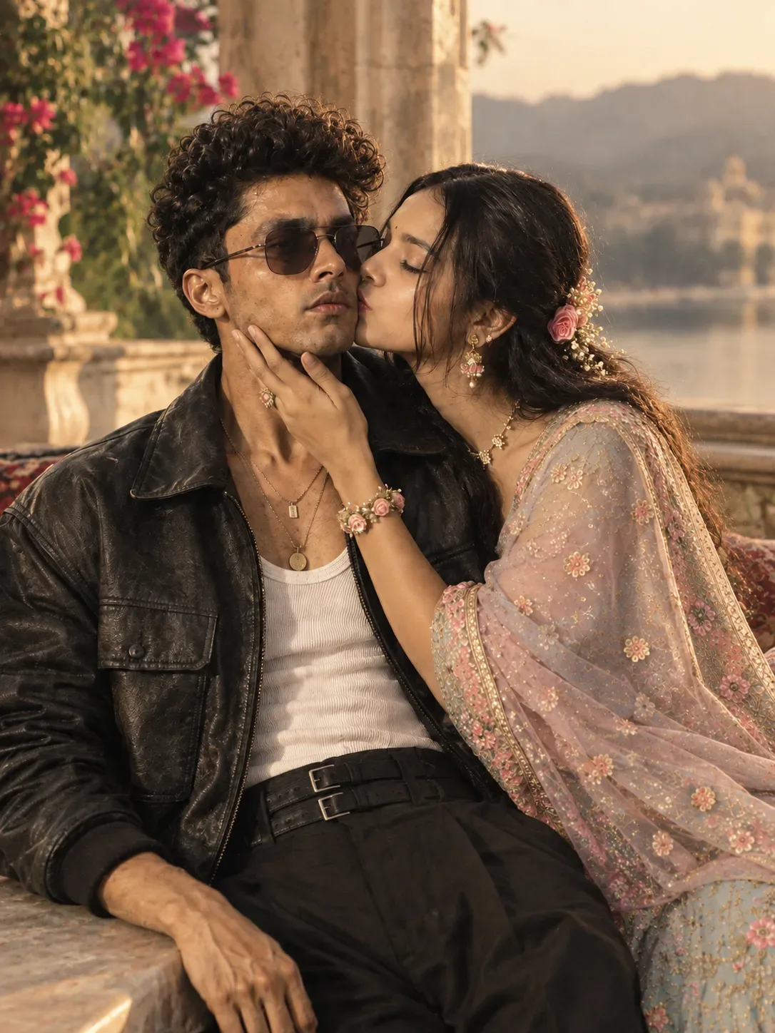 Ultra Realistic Cinematic Romantic Couple Portrait AI Photo Prompt preview example result