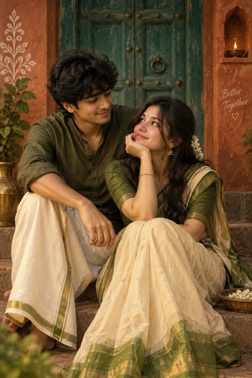 Ultra Realistic Cinematic Romantic Portrait Of A Young Couple AI Photo Prompt Edition 4 preview example result