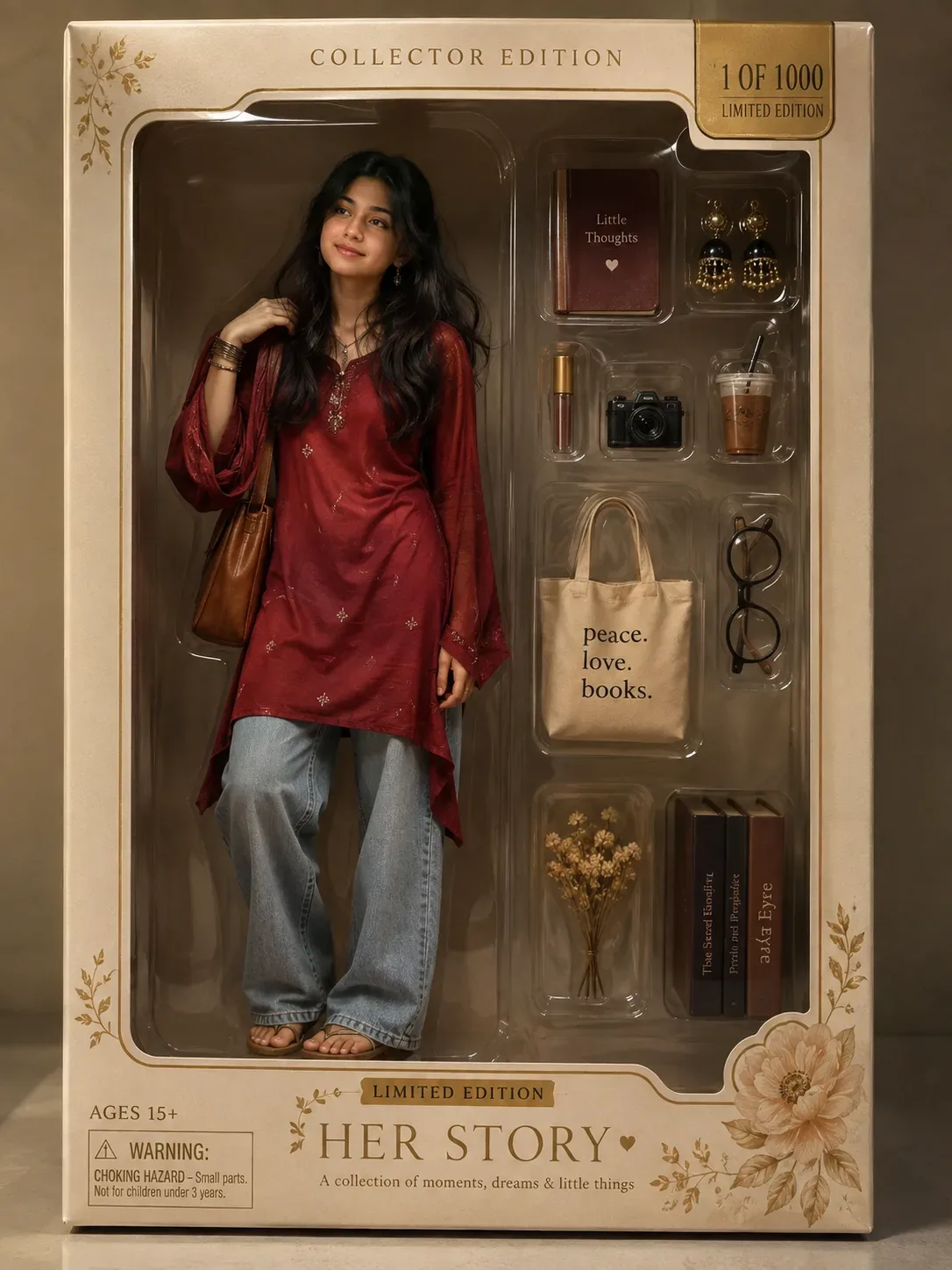 Ultra Realistic Doll Box Effect Of A Girl AI Photo Prompt preview example result