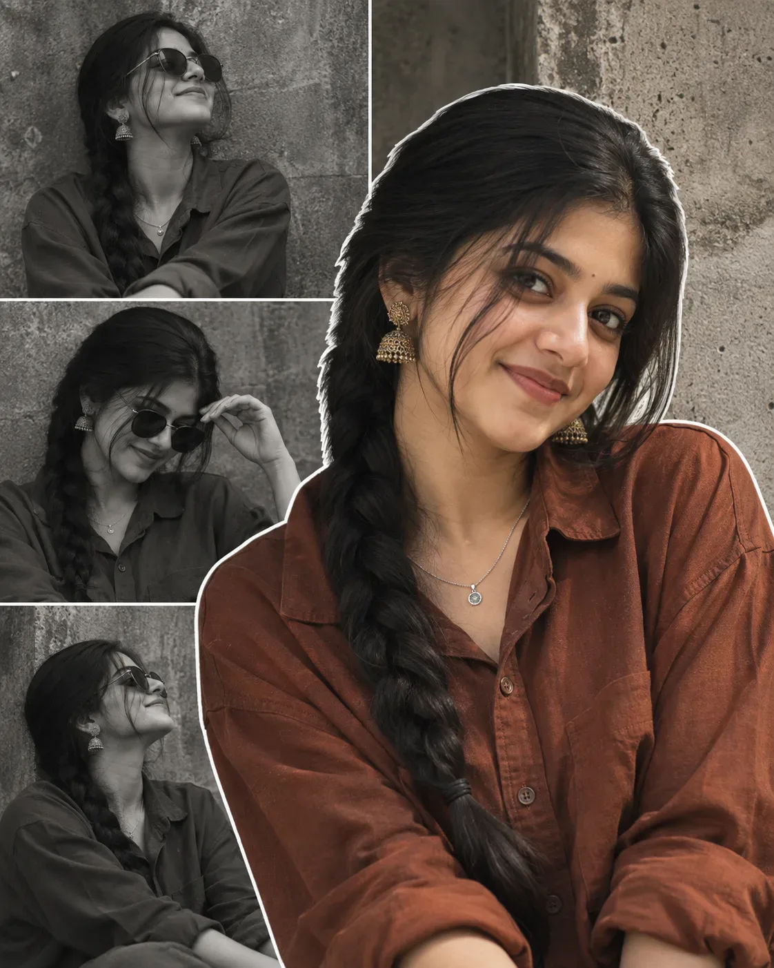 Ultra Realistic Fashion Portrait Collage Of A Young Woman AI Photo Prompt preview example result