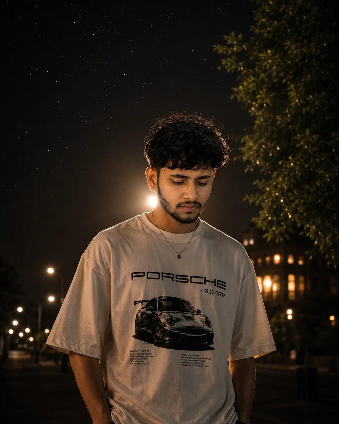 Ultra-Realistic Night Street Portrait — Porsche 911 GTR | SAME-TO-SAME Recreation preview example result