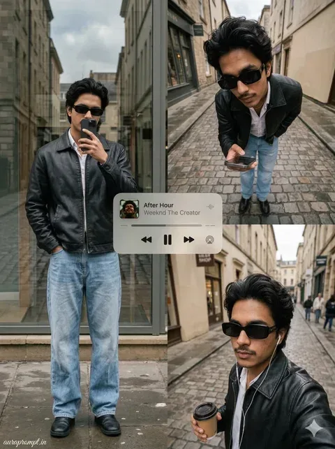 Urban Poster Photo Portrait AI Photo Prompt preview example result