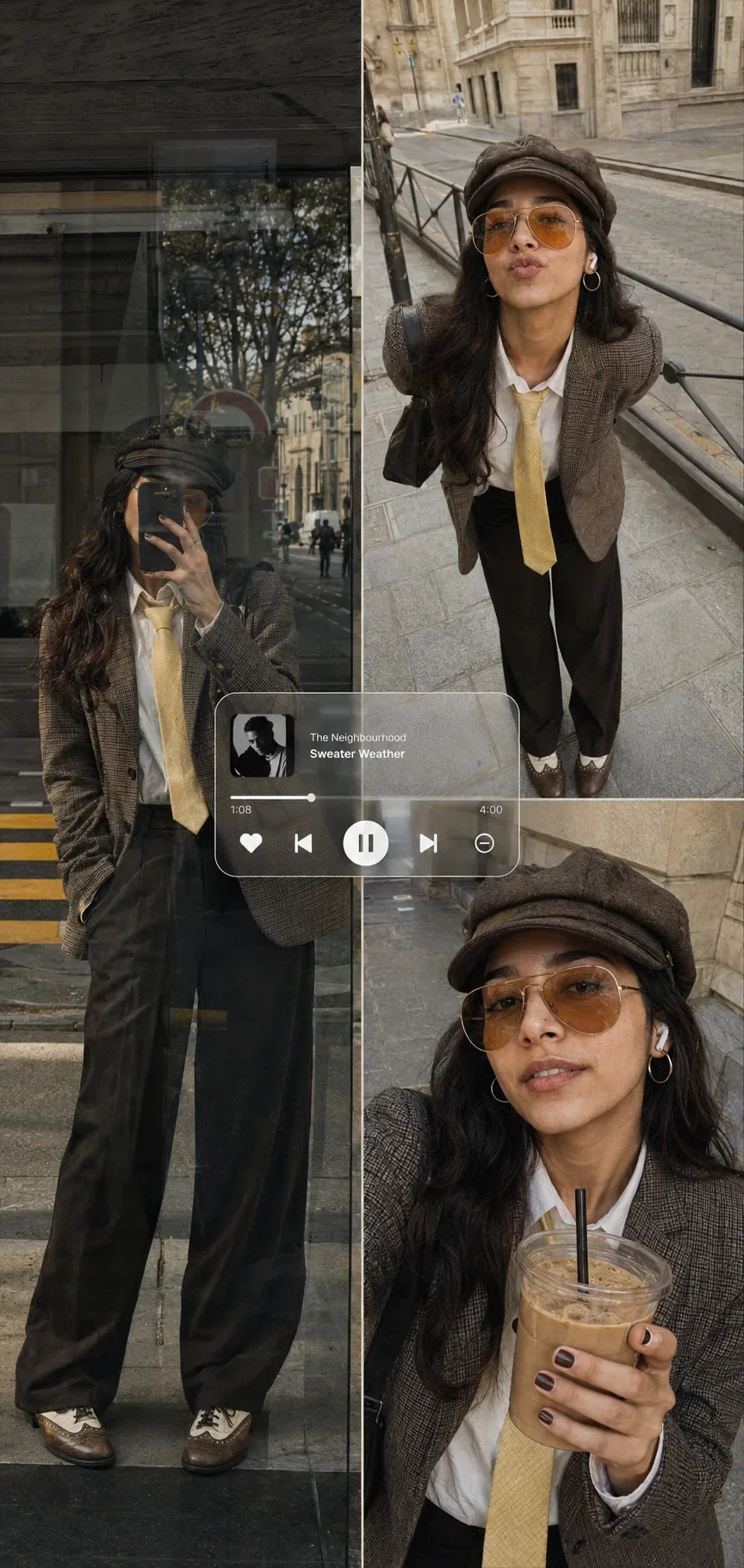 Urban Street Style Fashion Collage Vintage European Editorial AI Photo Prompt preview example result