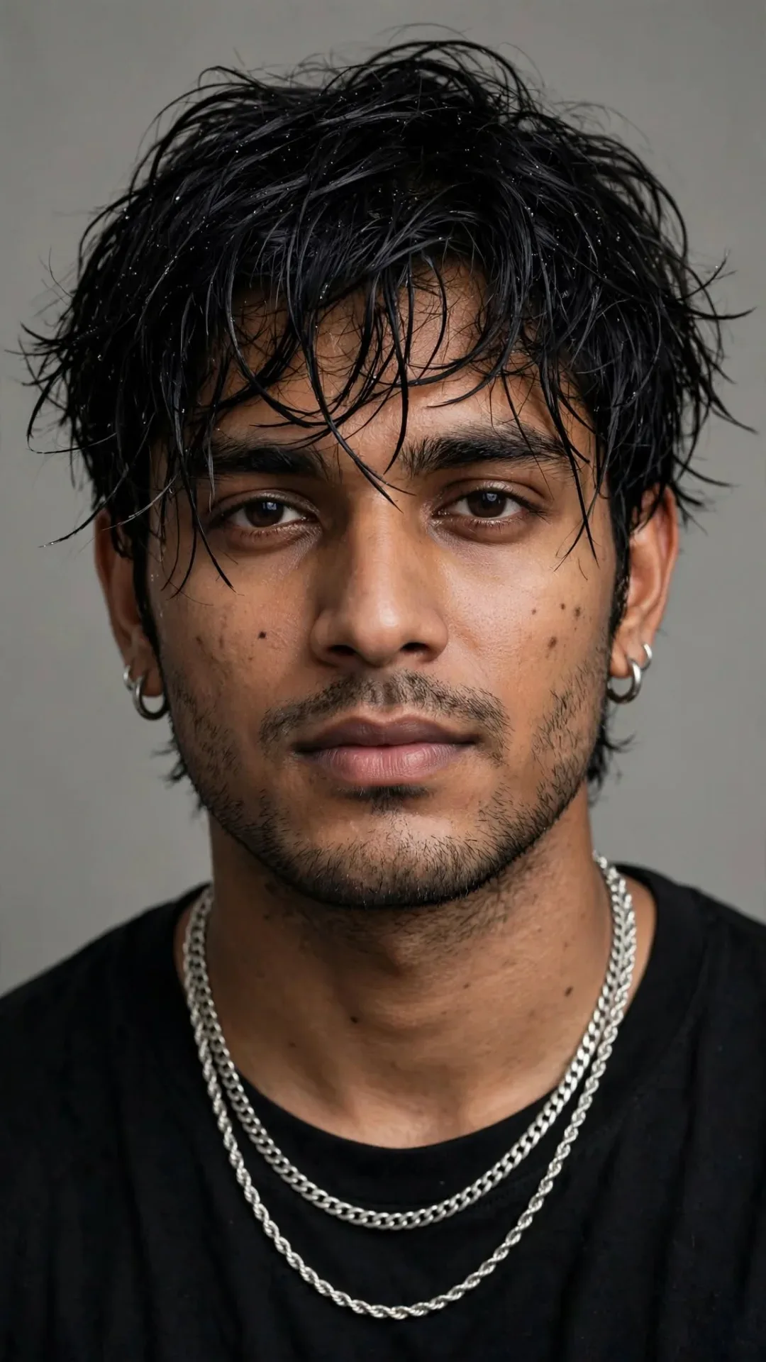Urban Studio Portrait Wet Hair Edition AI Photo Prompt preview example result