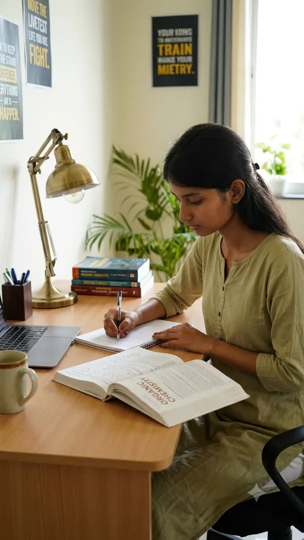 Aesthetic Indian College Student Study Session - copy paste viral AI prompt preview