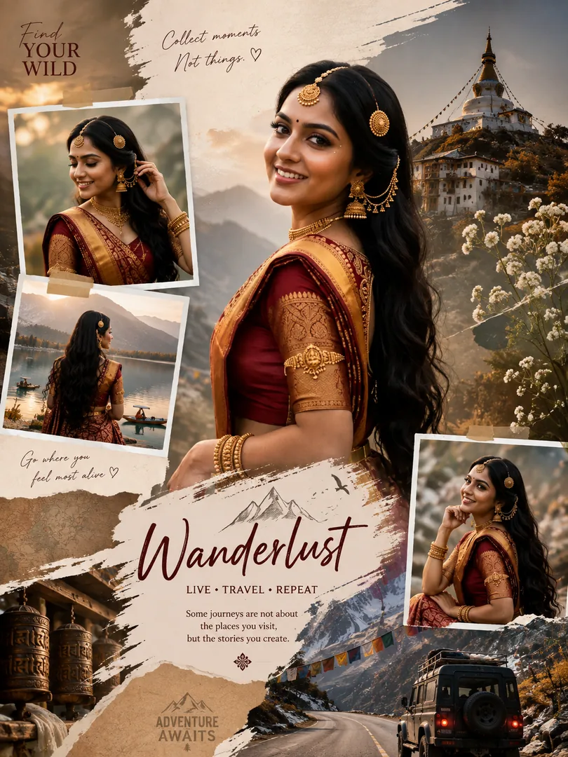 Personalized Cinematic Travel Poster from Single Photo - copy paste viral AI prompt