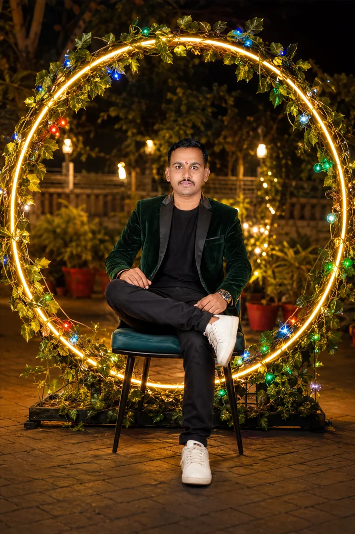 Emerald Velvet Luxury Night Outdoor Portrait - copy paste viral AI prompt preview
