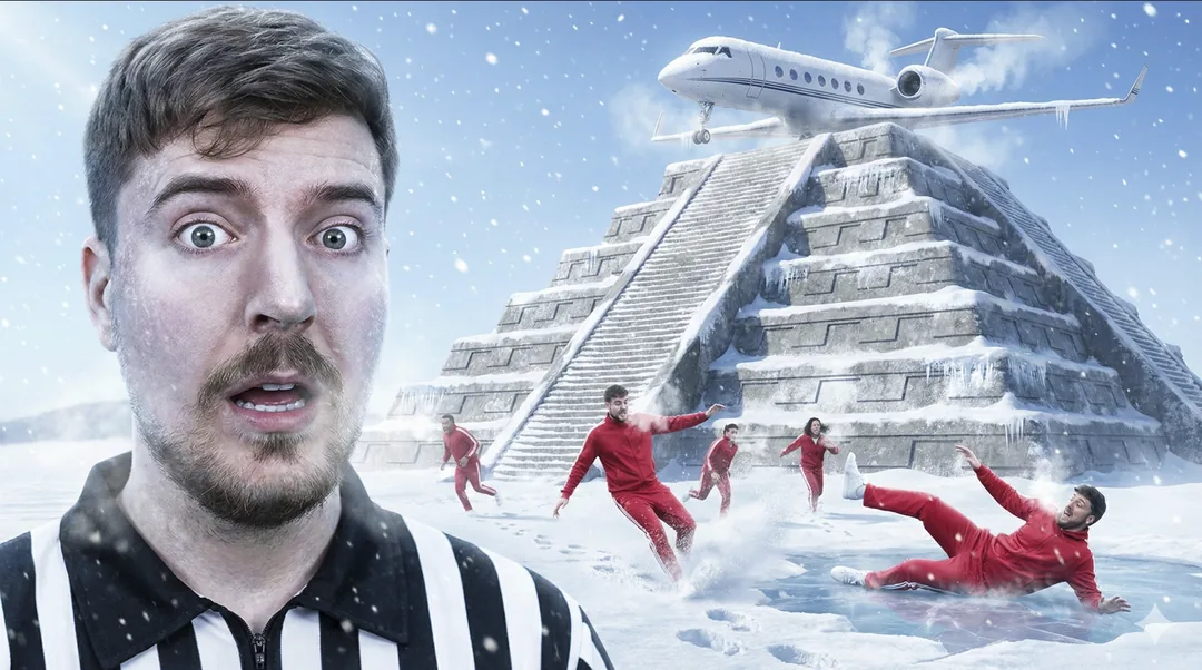 Frozen Pyramid Winter Airport Adventure - copy paste viral AI prompt