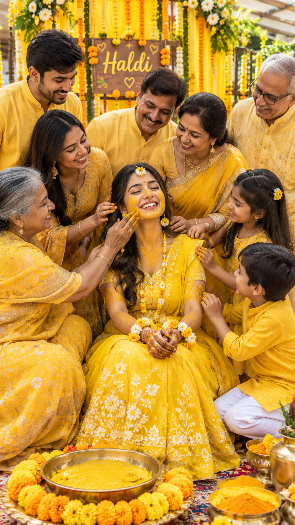 π Haldi ki khushiyan, poore parivaar ke saath! πΌ - copy paste on Gemini AI