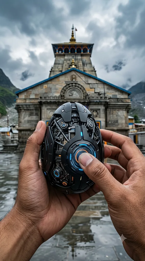 Kedarnath Sacred Temple Mystical Himalayan Portrait - copy paste viral AI prompt preview