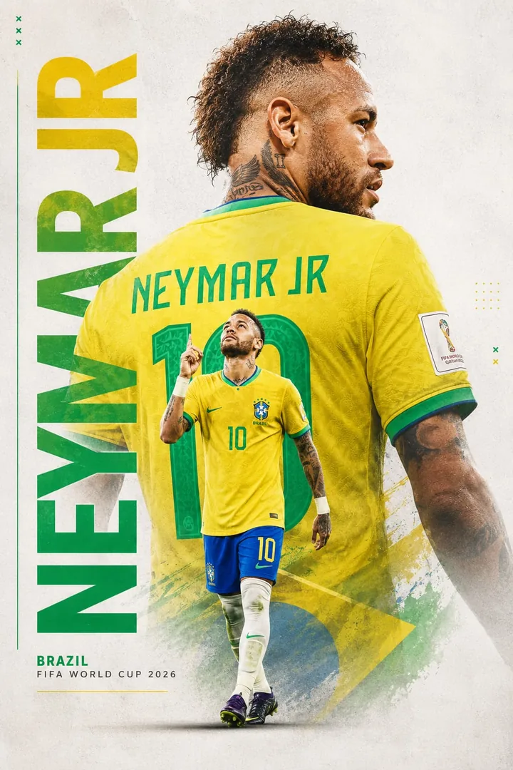 Neymar Jr Dynamic Football Stadium Poster - copy paste viral AI prompt preview