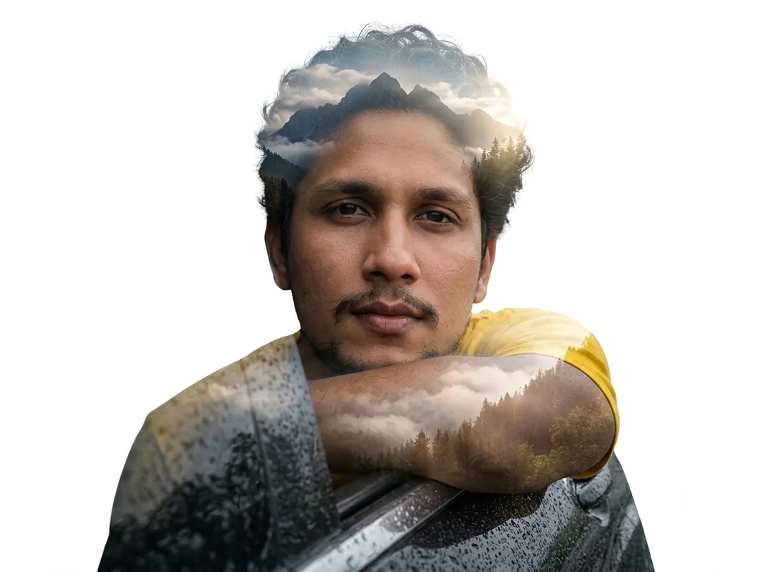 4K TrueFace Double Exposure Ultra-Realistic DSLR Portrait - copy paste viral AI prompt