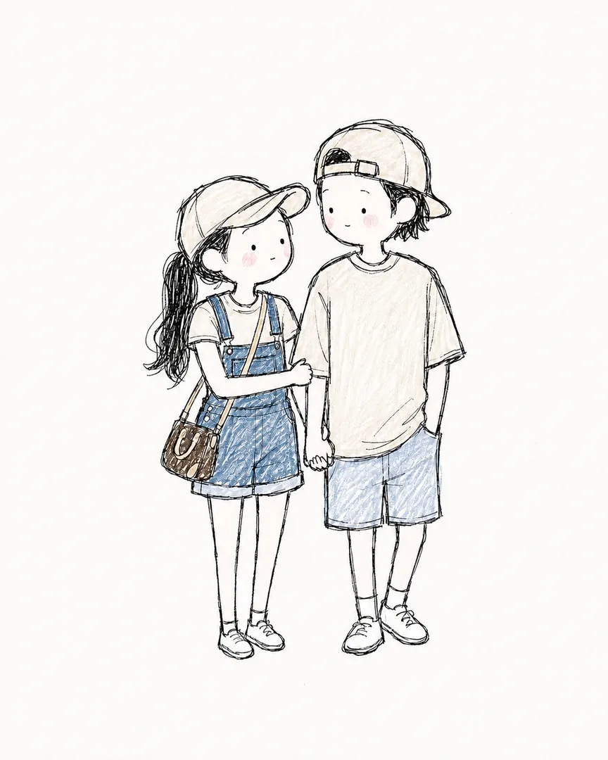 Cute Hand-Drawn Storybook Illustration - copy paste viral AI prompt