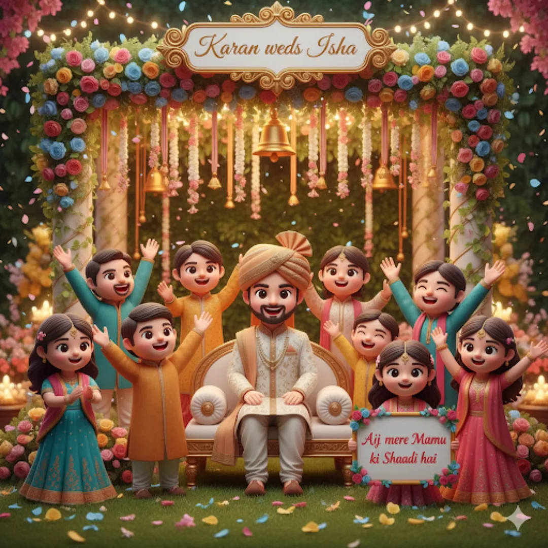 Joyful Indian Wedding Celebration - copy paste viral AI prompt