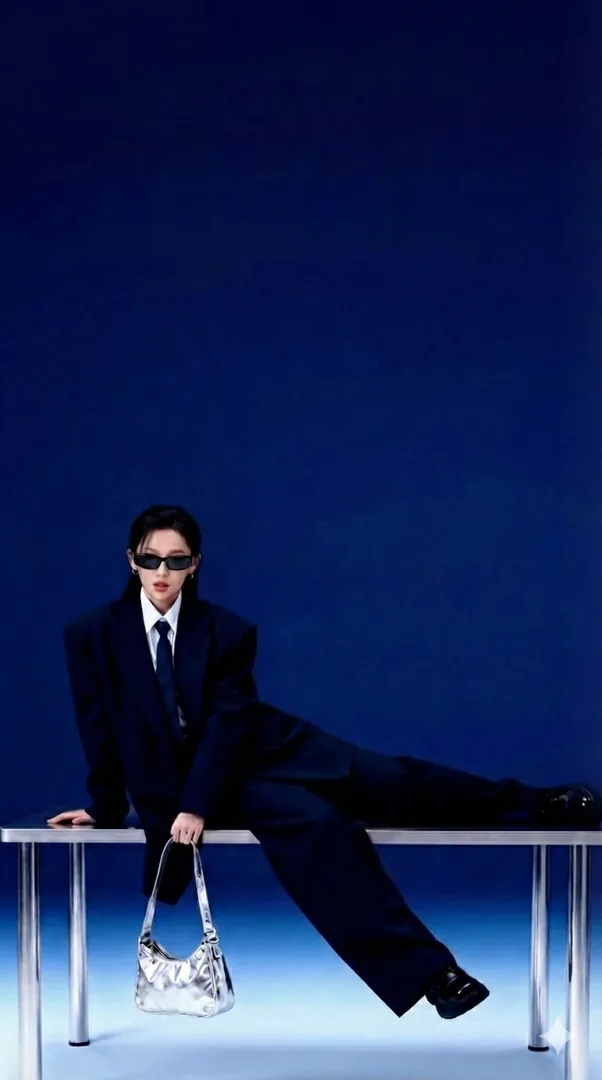 Luxury Dark Blue Fashion Editorial - copy paste viral AI prompt